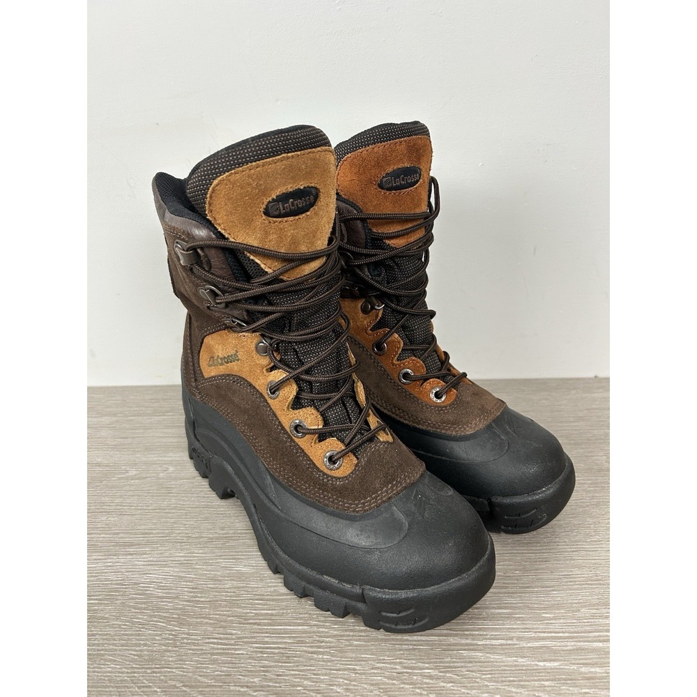 LaCrosse Thermolite Shoe Men's 7M Brown Leather Lace Up Outdoor Winter Boots